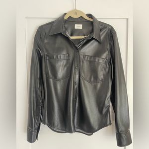 Wilfred Vegan Leather Button Down shirt